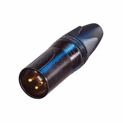 Neutrik NTR-NC3MXXB, XLR, Black, Brass, Nickel, Polyamide, Polyoxymethylene (POM), Polyurethane, Zinc steel, Gold, UL 94 HB,  ...