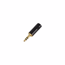 REAN - 3-Pole, 3.5mm Metal Jack Plug with Crimp Strain Relief
