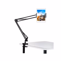 PULUZ  Live Broadcast Desktop Arm Stand Suspension Clamp Holder with Tablet PC Clamp(Black)