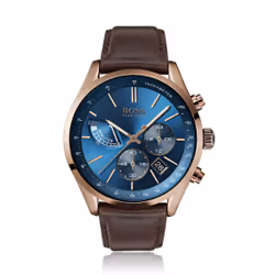 HUGO BOSS 7613272292382, Male, Stainless steel, Brown