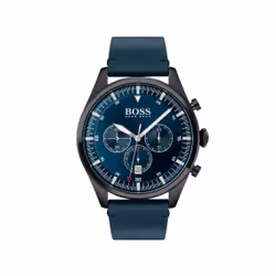 HUGO BOSS 7613272354691, Male, Stainless steel, Leather, Blue