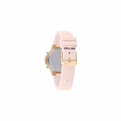 Analogue Multifunction Quartz Watch for Women with Pink Silicone Bracelet - 1782334