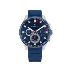Tommy Hilfiger Men's Tommy Hilfiger 1791970 Stainless Steel Blue Silicon Strap Watch
