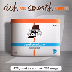 Azera Americano Decaf Instant Coffee 420g Tin