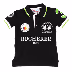 Polo Manga Corta Cuello De Solapa 2kp014 Para NiÃ±o - black, 6 AÃOS