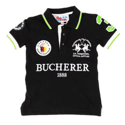 Polo Manga Corta Cuello De Solapa 2kp014 Para NiÃ±o - black, 6 AÃOS