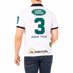 Polo Manga Corta Con Cuello Solapa A Contraste 2mpd19 Para Hombre - white, S