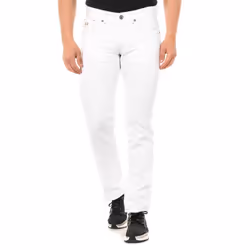 Pantalón Largo Tejano Con Bajos De Corte Recto Jmt016 Para Hombre - white, 33-USA