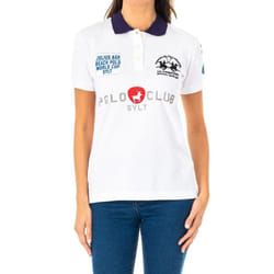 Polo Manga Corta Con Cuello De Solapa A Contraste 2wpg76 Para Mujer - white, L