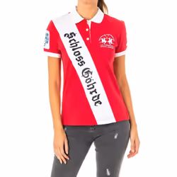 Polo Manga Corta Con Cuello De Solapa 2wpg77 Para Mujer - red, M