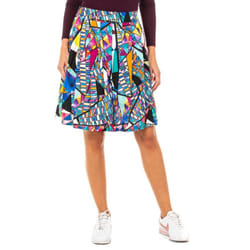 Falda De Corte Acampanado Con Forro Interior Jwk001 Para Mujer - multicolor, 40