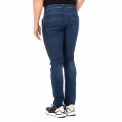 PantalÃ³n Largo Tejano Con Bajos De Corte Recto Jmt010 Para Hombre - blue, S