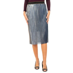 Falda De Corte Recto Efecto Brillante Y Apaisado Kwkg01 Mujer - silver lake blue, S