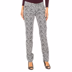 PantalÃ³n Largo De DiseÃ±o Floreado Lwt004 Para Mujer - black, 26-USA