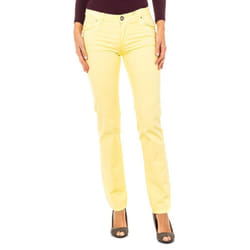 PantalÃ³n Stretch ElÃ¡sticos Con Bajos Con Corte Pitillo Lwt006 Para Mujer - yellow, 28-USA
