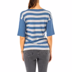 Jersey De Manga 3/4 Y Cuello Redondo Lws011 Para Mujer - blue, 2