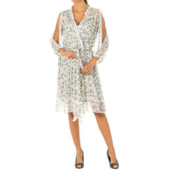 Vestido ElÃ¡stico De Manga 3/4 Con Gran Escote Lwd009 Para Mujer - multicolor, 1
