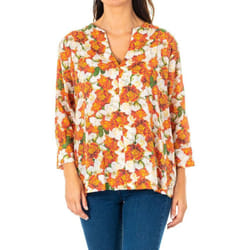 Blusa Manga 3/4 Y Cuello Redondo Y Obertura De Pico Lwu001 Para Mujer - multicolor, 3