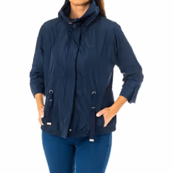 Chaqueta Manga Larga Cuello Alto Lwo004 Para Mujer - blue, 1