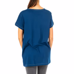 Camiseta Manga Corta Y Cuello Redondo Lwr304 Para Mujer - blue, 3