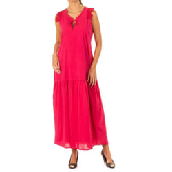 Vestido Sin Mangas Y Cuello Cerrado Lwd007 Mujer - pink, XS