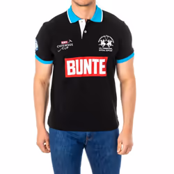 Polo Manga Corta Con Cuello De Solapa 2mps47 Para Hombre - black, XS
