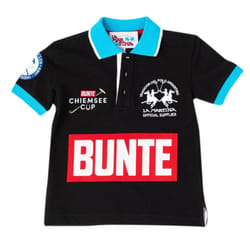 Polo Manga Corta Cuello De Solapa A Contraste 2kp049 Para NiÃ±o - black, 4 AÃOS