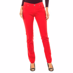 PantalÃ³n Stretch ElÃ¡sticos Con Bajos Con Corte Pitillo Lwt006 Para Mujer - red, 27-USA