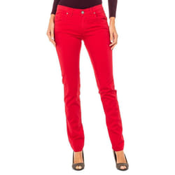 PantalÃ³n Stretch ElÃ¡sticos Con Bajos Con Corte Pitillo Lwt006 Para Mujer - red, 27-USA