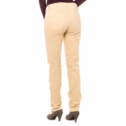 PantalÃ³n Stretch ElÃ¡sticos Con Bajos Con Corte Pitillo Lwt010 Para Mujer - beige, 27-USA