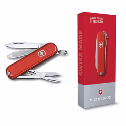 Victorinox CLASSIC Swiss army knife - Style Icon Colour collection - Gift boxed - red