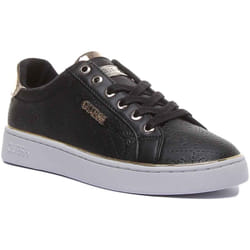Guess Fl5Bekfal12 Beckie Lace Up Gold Logo In Black Gold Size 41