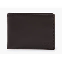 Levi's Men's Bovine Full Grain Leather Wallet  ~ Batwing BiFold brown