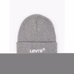 Levi's Unisex Knitted Cuff Beanie ~ Wordmark regular grey
