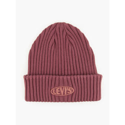 Levis Men's Knitted Cuff Beanie ~ Garment Dye dull red