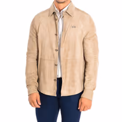 Chaqueta De Cuero Rml004-lt102 Para Hombre - beige, L