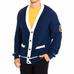 Jersey De Punto Manga Larga Tms300-xc040 Para Hombre - blue, L