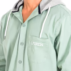 Chaqueta Con Corte Regular Cuello Alto Y Capucha Tmc009-tw361 Para Hombre - green, L
