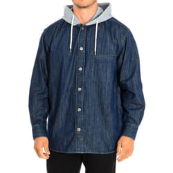Chaqueta Corte Regular Con Cuello Alto Y Capucha Ajustable Tmc009-dm081 Para Hombre - blue, XL