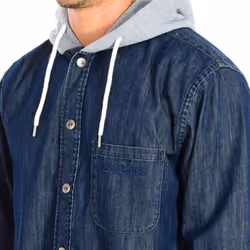 Chaqueta Corte Regular Con Cuello Alto Y Capucha Ajustable Tmc009-dm081 Para Hombre - blue, XL