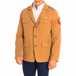 Chaqueta De Corte Regular Con Cuello Con Solapa Tmje30-tw412 Para Hombre - brown, 46