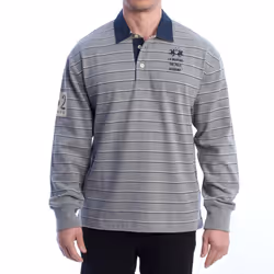 Polo Manga Larga Comfort Fit Ump304-js336 Para Hombre - gray, L