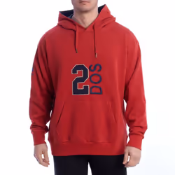 Hoodie Sudadera Con Capucha Over Fit Umf603-fp529 Para Hombre - red, L