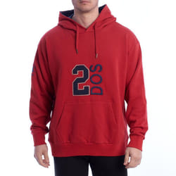 Hoodie Sudadera Con Capucha Over Fit Umf603-fp529 Para Hombre - red, L