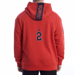 Hoodie Sudadera Con Capucha Over Fit Umf603-fp529 Para Hombre - red, L