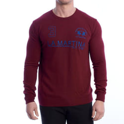 Jersey Cuello Redondo Regular Fit Xms300-yv021 Para Hombre - deep carmine, M