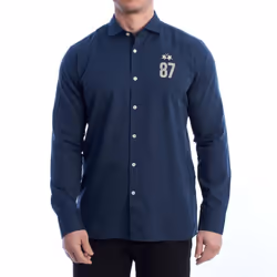 Camisa Regular Fit Ymc600-pp666 Para Hombre - blue, XXL