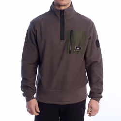 Sudadera Cierre Medio Regular Fit Ymf601-fp565 Para Hombre - brown, 3XL