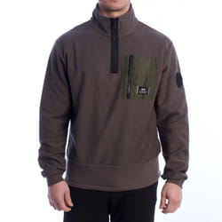 Sudadera Cierre Medio Regular Fit Ymf601-fp565 Para Hombre - brown, 3XL