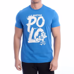 Camiseta Manga Corta Regular Fit Ymr323-js206 Para Hombre - blue, L